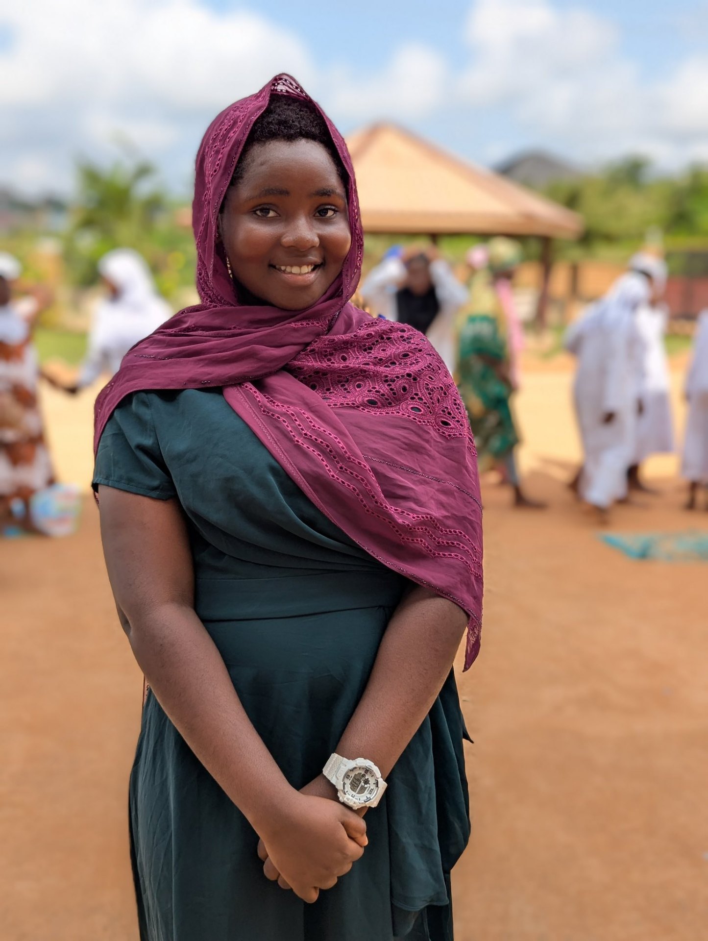 Student in traditional attire during Heritage Day
